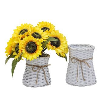 bulk 8 Willow Vase White 16cm