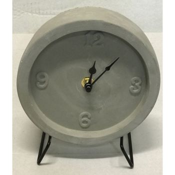Cement Table Clock 16cm