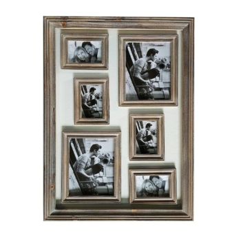 Antique Natural 6 Collage Photo Frame