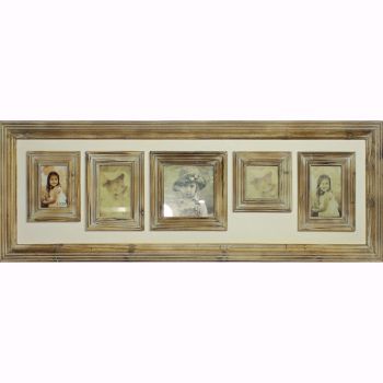 Rustic Wooden 5 Collage Photo Frame 110cm