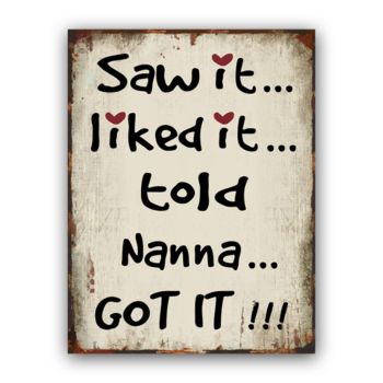 Nanna Got It Wall Art 30cm