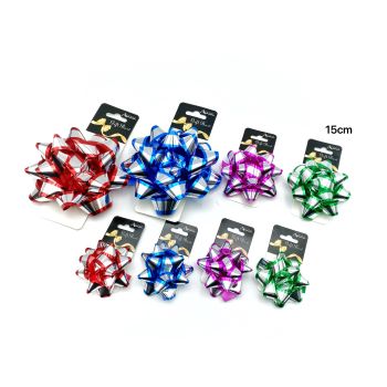 bulk 24 2 Tone Gift Bow 10cm Assort Cols
