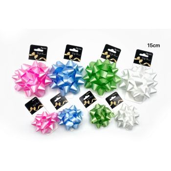 bulk 24 Satin Gift Bow 15cm Assort Cols