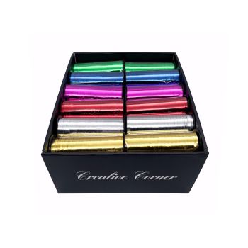 bulk 24 Metallic Curling Ribbon on Spool 5mmx70m Assort