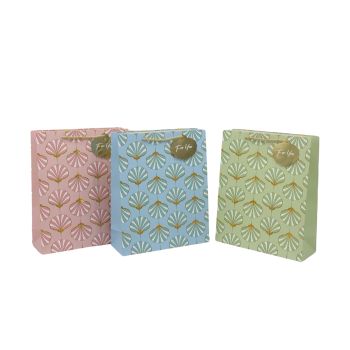 bulk 24 Xlarge Seashell Foiled Gift Bag 3 Assorted 31x42cm