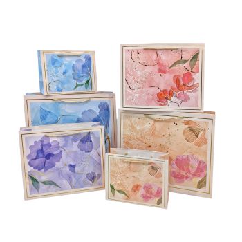 bulk 24 Xlarge Landscape Floral Gift Bag Assorted 38cm