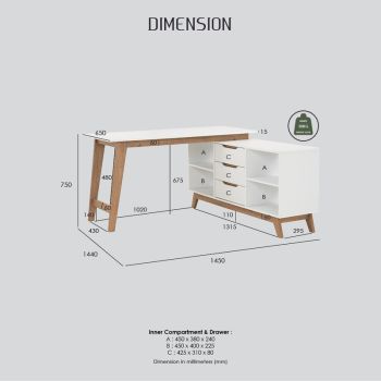 Mando Study Desk Working Station