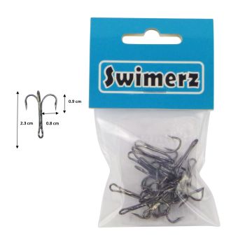 Swimerz Striker Trebles Size 4, 12 pack
