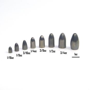 Swimerz 1/8 oz Tungsten Bullet Sinker. Qty 8.