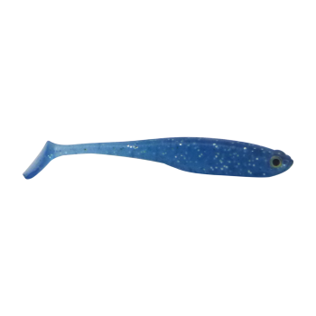 Swimerz Soft Shad 100mm Paddle Tail lure, Electric Blue, 6 pack