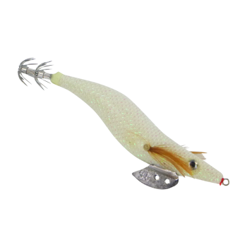 Finesse Rumoika Squid Jig, White Glow, size 3.5, 2 pack