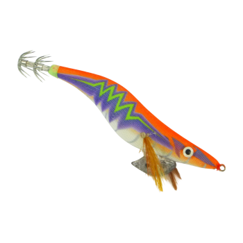 Finesse Rumoika Squid Jig, Orange Glow, size 3.5, 2 pack