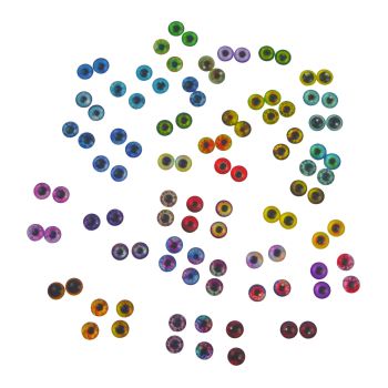 Artizan Molded Lure Eyes, 14mmD, 50*2, Qty 100