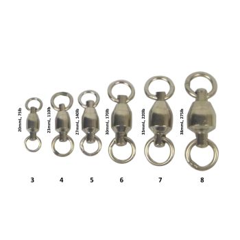 Swimerz Heavy Duty Ball Bearing Swivels, Size 3, 20 pack