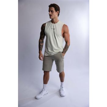 HARD HITTERS MEN'S CREW COTTON TANK MINT LARGE