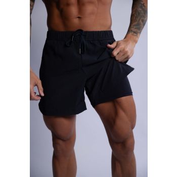 HARD HITTERS MEN'S PRO-TECH PERFORMANCE SHORTS BLACK LARGE