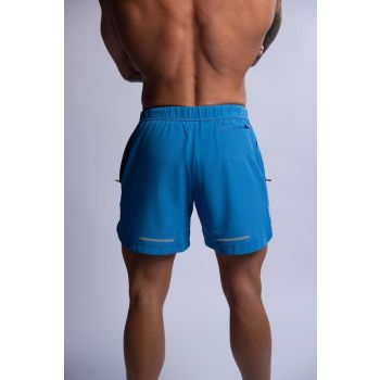 HARD HITTERS MEN'S PRO-TECH PERFORMANCE SHORTS MYKONOS BLUE X-LARGE