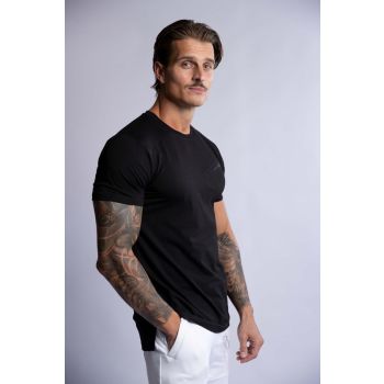 HARD HITTERS SLIM FIT COTTON TEE BLACK LARGE