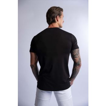 HARD HITTERS SLIM FIT COTTON TEE BLACK SMALL