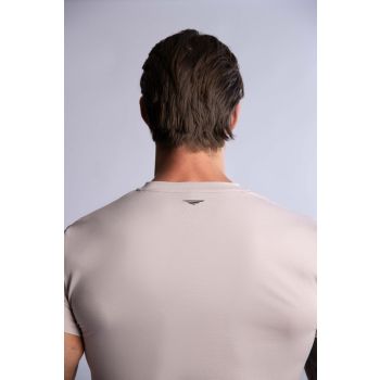 HARD HITTERS SLIM FIT COTTON TEE TAUPE LARGE