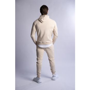 HARD HITTERS SLIM FIT TERRY HOODIE BEIGE MEDIUM