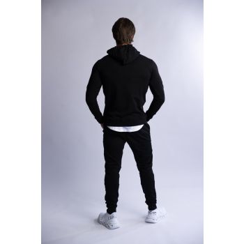 HARD HITTERS SLIM FIT TERRY HOODIE BLACK MEDIUM