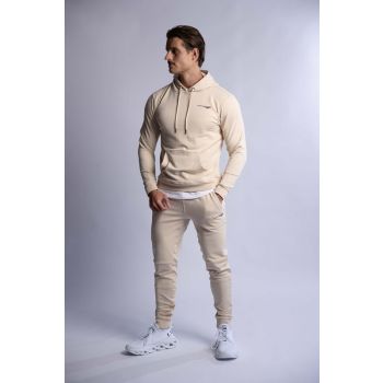HARD HITTERS SLIM FIT TERRY JOGGERS BEIGE LARGE