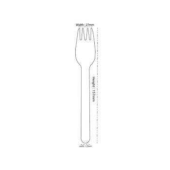 Disposable Wooden Fork (2000 Pcs) Wholesale Natural Color