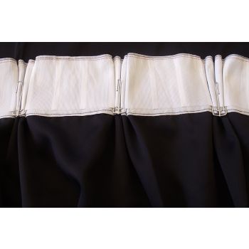 100% Blockout Curtains 2x280x270cm PINCH PLEAT Blackout High Level Fabric Blac