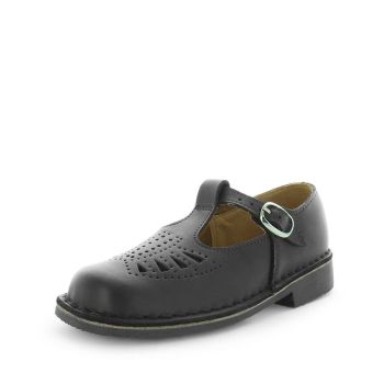 WILDE SCHOOL Girl's JENNY-Jnr School Black/Smooth Shoe 10US