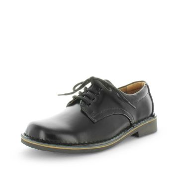 WILDE SCHOOL Girl's JEZRA-Jnr School Black Off Shine Shoe 13US