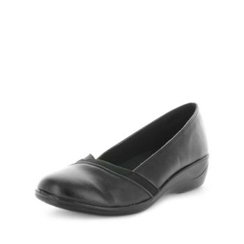 AEROCUSHION Women's MARLISE Wedges Black Shoe 5US