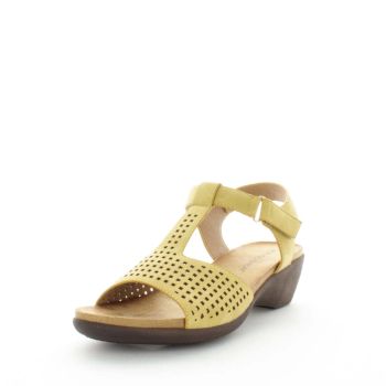 AEROCUSHION Women's MELANIE Sandals Mustard Shoe 37EU