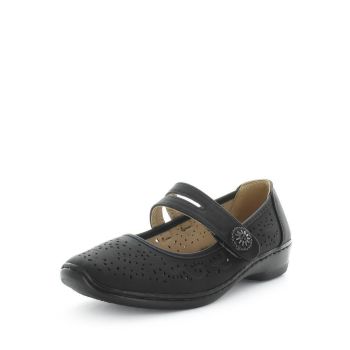 AEROCUSHION Women's MIKERII Flats Black Shoe 5US