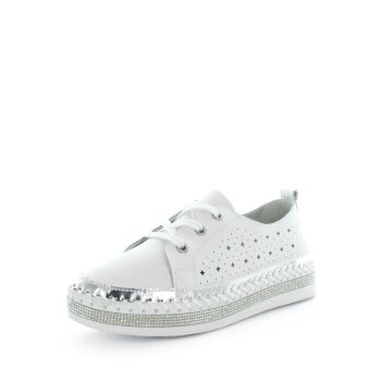 JUST BEE Women's CASINI Flats White 36EU