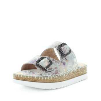 JUST BEE Women's CASSIA Sandals Grey Print 37EU