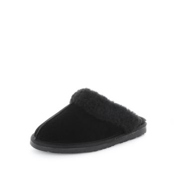 JUST BEE Women's CITA Slippers Black 11US