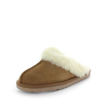 JUST BEE Women's CITA Slippers Chestnut 10US