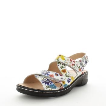 JUST BEE Women's COMICAL Sandals White Print 39EU