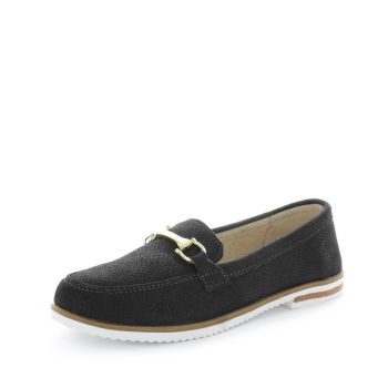 JUST BEE Women's CRESSYA Loafers / Slip ons Black Snake 37EU