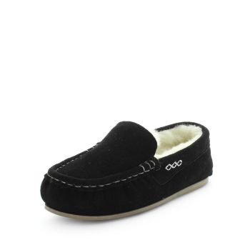 JUST BEE Women's CRISPY Slippers Black 10US