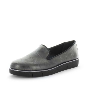 THE FLEXX Women's EDNA Loafers / Slip ons Gunmetal/Croc Shoe 36EU