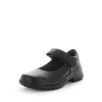 WILDE SCHOOL Girl's JANI2 School Black Smooth Shoe 13US