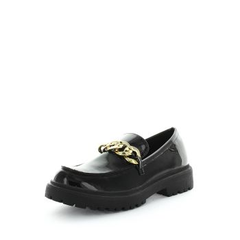 WILDE Women's SWAG Wedges Black Patent Shoe 37EU