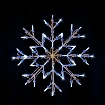 LED Snowflake Silhouette Flashing available in 2 Colors - Cool White