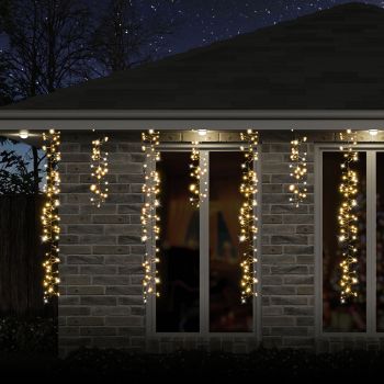 LED Dancing Cluster Icicles 9m Available in 2 Options - Warm White