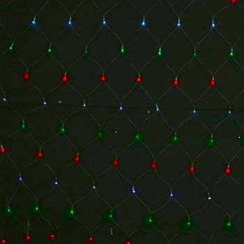 Solar 150 LED Net Light available in 4 Colors - RWG (Red White Green)