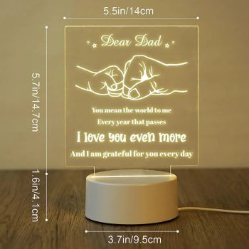 NNEOBA Personalized Dad Night Lamp - Perfect Gift for Father's Day