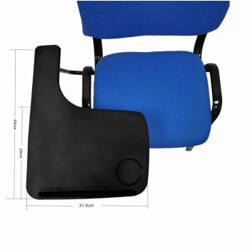 NNECN Lecture Chair with Table Top for Classroom Lecture Training Conference (Set of 6-Blue)