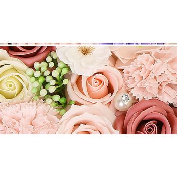 Non-Withered Soap Flower Small Round Box Decoration Set